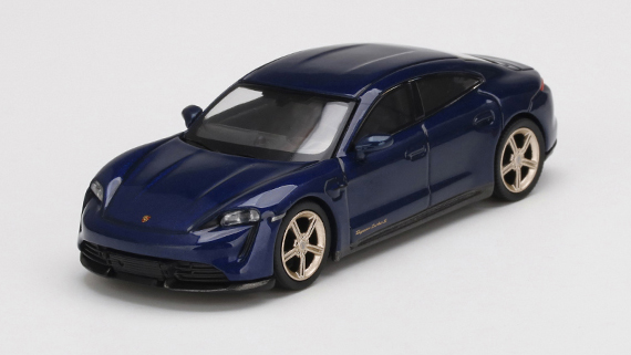 MINI GT 1/64 ポルシェ タイカン ターボ S ゲンチアンブルーメタリック(左ハンドル)