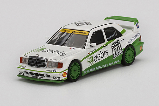 MINI GT 1/64 メルセデス ベンツ 190E 2.5-16 エボリューション II DTM 1991 #20 M.Schumacher Zakspeed(左ハンドル)