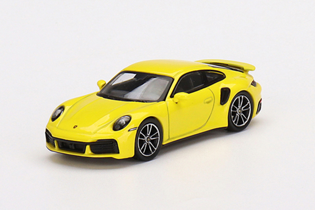MINI GT 1/64 ポルシェ 911 ターボ S レーシングイエロー(右ハンドル)
