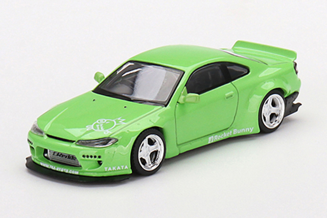 MINI GT 1/64 Pandem Nissan シルビア(S15) グリーン(右ハンドル