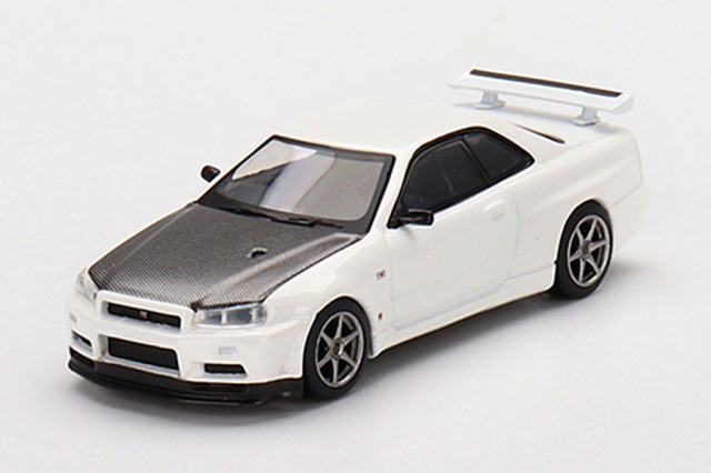 MINI GT 1/64 Nissan スカイライン GT-R R34 Vスペック II N1 ホワイト(右ハンドル)