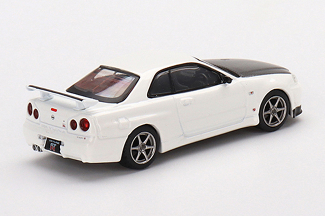 MINI GT 1/64 Nissan スカイライン GT-R R34 Vスペック II N1 ホワイト