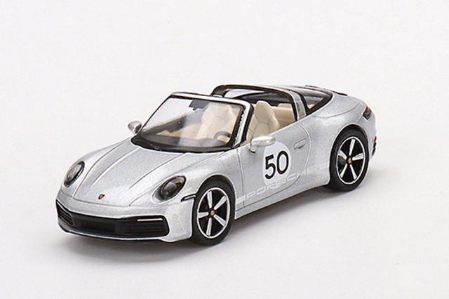 MINI GT 1/64 ポルシェ 911 タルガ 4S ヘリテージデザインエディション GTシルバーメタリック(右ハンドル)