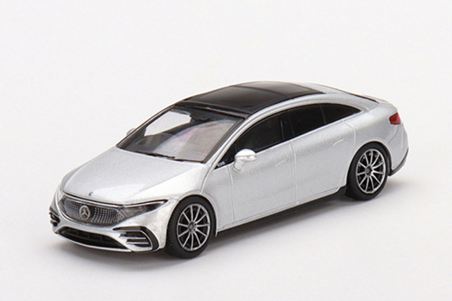 MINI GT 1/64 メルセデス ベンツ EQS 580 4MATIC シルバーメタリック(右ハンドル)