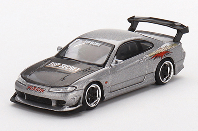 MINI GT 1/64 Nissan シルビア Top Secret(S15) シルバー(右ハンドル)