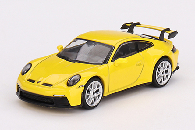 MINI GT 1/64 ポルシェ 911 (992) レーシングイエロー(左