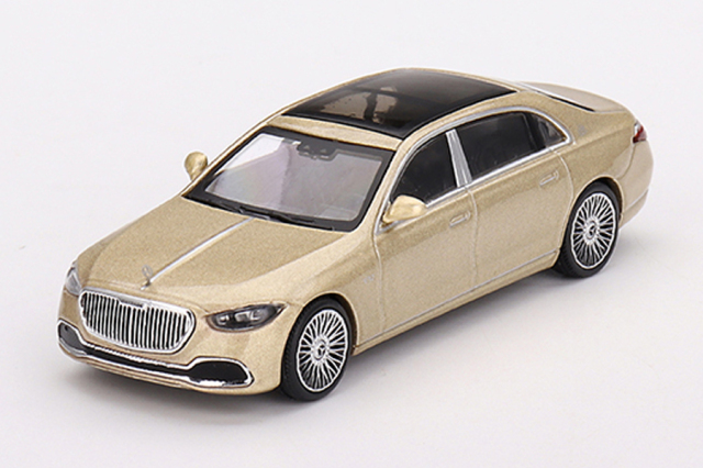 MINI GT 1/64 メルセデス マイバッハ S680 シャンパンメタリック(左