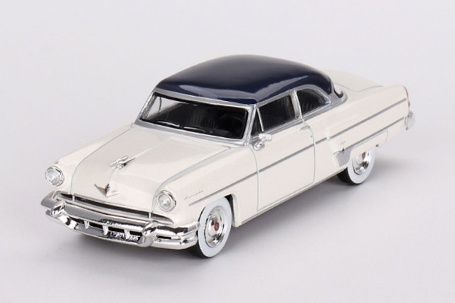 MINI GT 1/64 リンカーン カプリ 1954 アークティックホワイト/アトランティックブルー(左ハンドル)