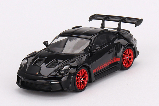 MINI GT 1/64 ポルシェ 911(992) GT3 RS ブラック w/パイロレッド(左ハンドル)