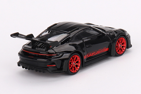 MINI GT 1/64 ポルシェ 911(992) GT3 RS ブラック w/パイロレッド(左