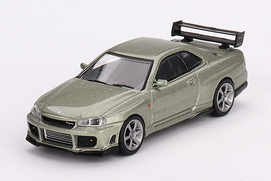 MINI GT 1/64 Nissan スカイライン GT-R R34 トミーカイラ R-z ミレニアムジェイド(右ハンドル)