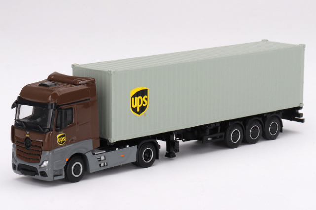 MINI GT 1/64 メルセデス ベンツ アクトロス 40ftコンテナ "UPS ヨーロッパ"(左ハンドル)