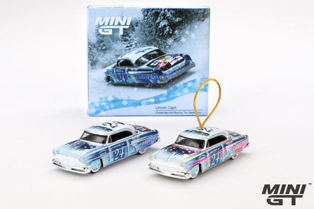 MINI GT 1/64 リンカーン カプリ ホットロッド by Tim Sadchikov 2024 クリスマスエディション(左ハンドル) 9999個限定