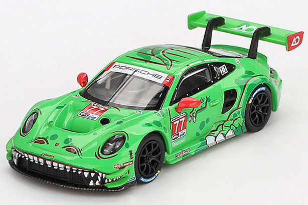 MINI GT 1/64 ポルシェ 911 GT3 R IMSA デイトナ24時間 GTD Pro 2位入賞車 2024 #77 AO Racing(左ハンドル)