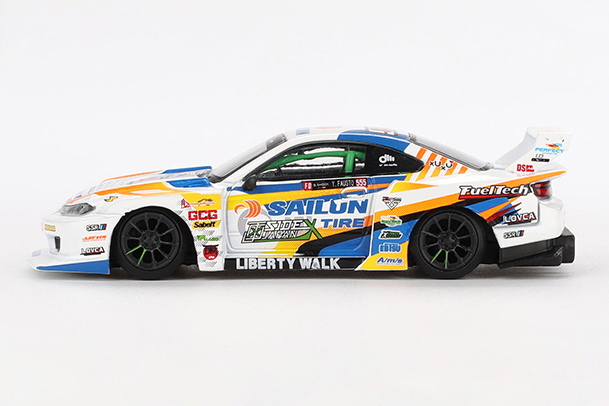 ミニカー 5台セット ケンメリ　ローレル　サバンナ　シルビア MINI GT 1/64 (ダイキャスト製) Nissan シルビア(S15) LB-Super