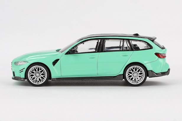 MINI GT 1/64 BMW M3 Mパフォーマンス ツーリング ミントグリーン(左