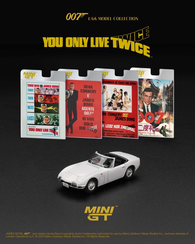 MINI GT 1/64 Toyota 2000GT ロードスター 「007は二度死ぬ」(1967)イタリア語版パッケージ