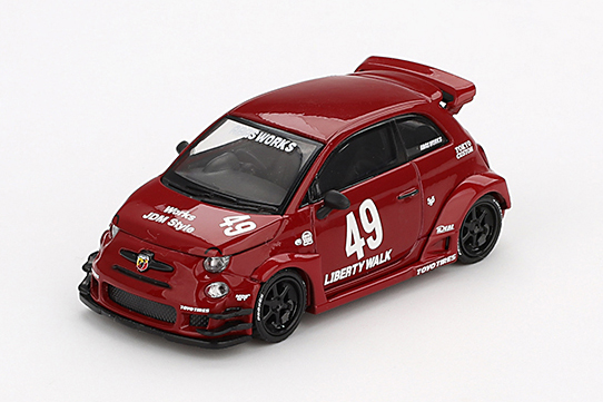 アバルト595 アクセルアッセンブリー　未使用 MINI GT 1/64 アバルト 595 LB-WORKS x Abas Works レッド(右