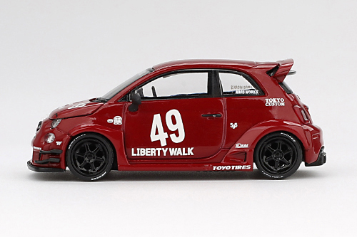 MINI GT 1/64 アバルト 595 LB-WORKS x Abas Works レッド(左ハンドル
