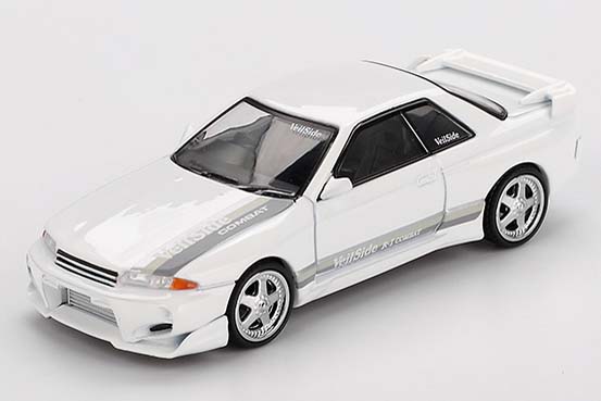 MINI GT 1/64 Nissan スカイライン GT-R R32 Veilside コンバット C-I ホワイト(右ハンドル)