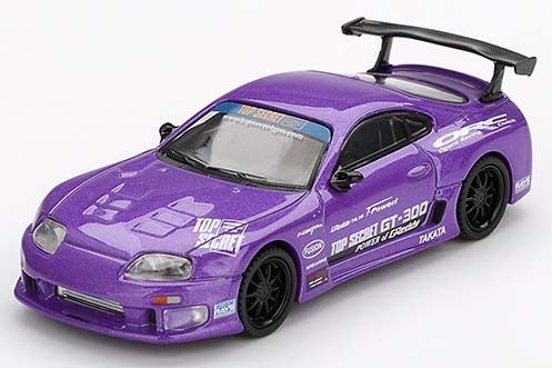 MINI GT 1/64 Toyota スープラ (A80) GT-300 Top Secret Purple(左