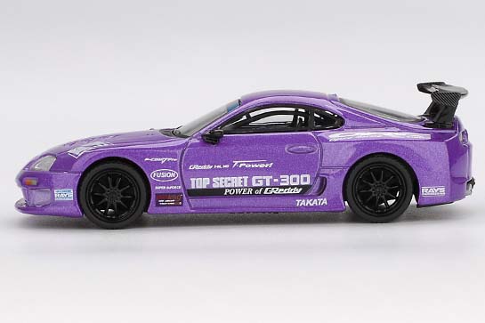 MINI GT 1/64 Toyota スープラ (A80) GT-300 Top Secret Purple(左