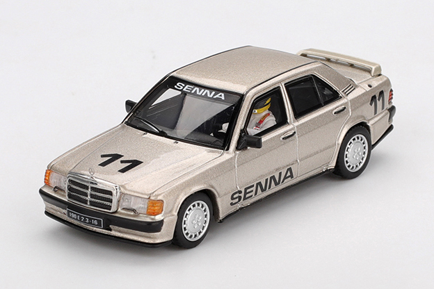 MINI GT 1/64 メルセデス ベンツ 190E 2.3-16 ニュルブルクリンク "レース オブ チャンピオンズ" 1984 #11 アイルトン・セナ フィギュア付(左ハンドル) 