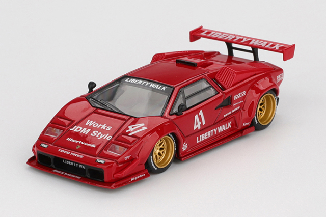MINI GT 1/64 ランボルギーニ カウンタック LB-WORKS レッド(左ハンドル)