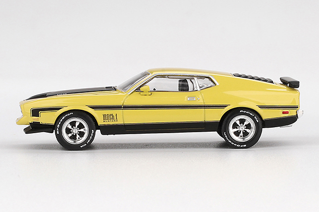MINI GT 1/64 フォード マスタング マッハ1 1971 グラバーイエロー(左