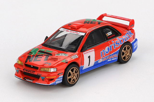 MINI GT 1/64 スバル インプレッサ WRC97 DRM 1999 優勝車 #1(左