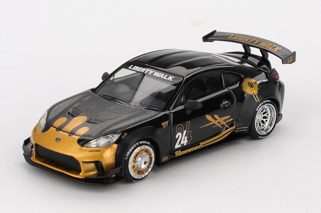 MINI GT 1/64 Toyota GR86 LB★Nation ブラック/ゴールド(右ハンドル)