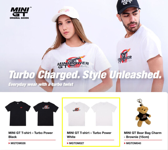 MINI GT MINI GT Turbo Power ホワイト Tシャツ - サンリッチジャパン