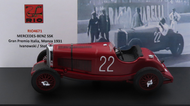 RIO 1/43 メルセデス ベンツ SSK イタリアGP モンツァ 1931 #22 Ivanowski/Stoffel