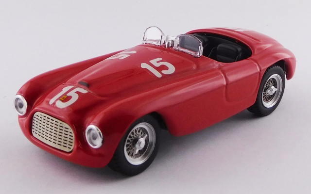 ART MODEL 1/43 フェラーリ 166 MM バルケッタ ルクセンブルクGP,Findel 1949 #15 Luigi Villoresi シャーシNo.0016 優勝車