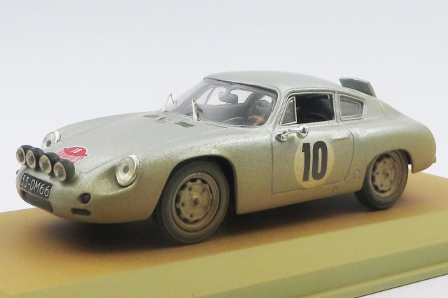 BEST MODEL 1/43 ポルシェ 1600 GS アバルト ラリー カタルーニャ 1965 #10 パブロ・ピカソチーム ウェザリング塗装