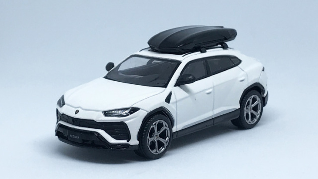 MINI GT 1/64 ランボルギーニ ウルス Bianco Monocerus Matt(ホワイト) w/ルーフボックス(左ハンドル)