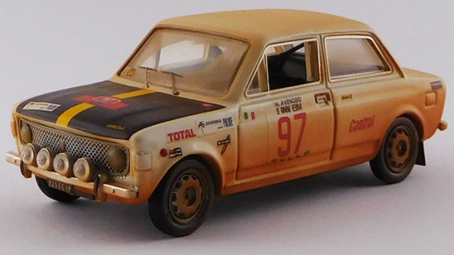 RIO 1/43 フィアット 128 ラリー Rally dell'Isola D'Elba 1972 Avenoso/Dinunzio ウェザリング塗装