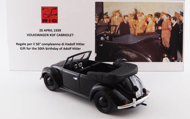 RIO 1/43 フォルクスワーゲン KDF カブリオレ アドルフ・ヒトラー 生誕50年記念贈呈車 1939年4月20日