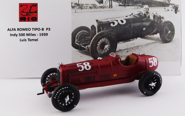 RIO 1/43 アルファロメオ P3 インディ500マイル 1939 #58 Luis Tomei