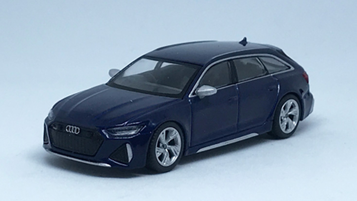 MINI GT 1/64 アウディ RS 6 アバント ナバラブルーメタリック(右ハンドル)