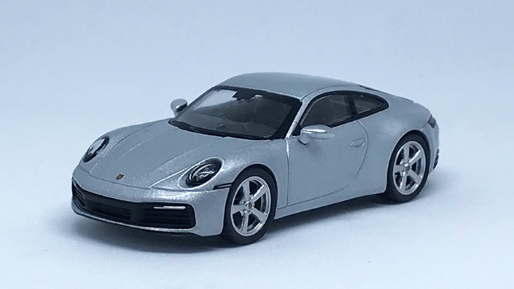 MINI GT 1/64 ポルシェ 911(992) カレラ S GTシルバーメタリック(左ハンドル)