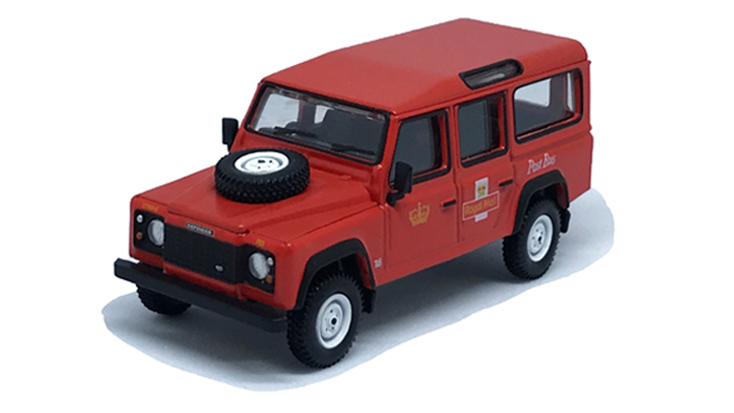 MINI GT 1/64 ランドローバー ディフェンダー 110 イギリス 郵便バス(ロイヤルメール)(右ハンドル)