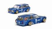 MINI GT 1/64 ダットサン KAIDO 510 ワゴン ブルー KAIDO HOUSE(右ハンドル)