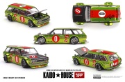MINI GT 1/64 ダットサン 510 ワゴン OG Flo Yellow(右ハンドル)