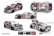 MINI GT 1/64 Nissan スカイライン GT-R R34 Kaido Star Racing V1(右ハンドル)