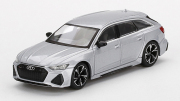 MINI GT 1/64 アウディ RS 6 アバント カーボンブラックエディション フロレットシルバー(右ハンドル)