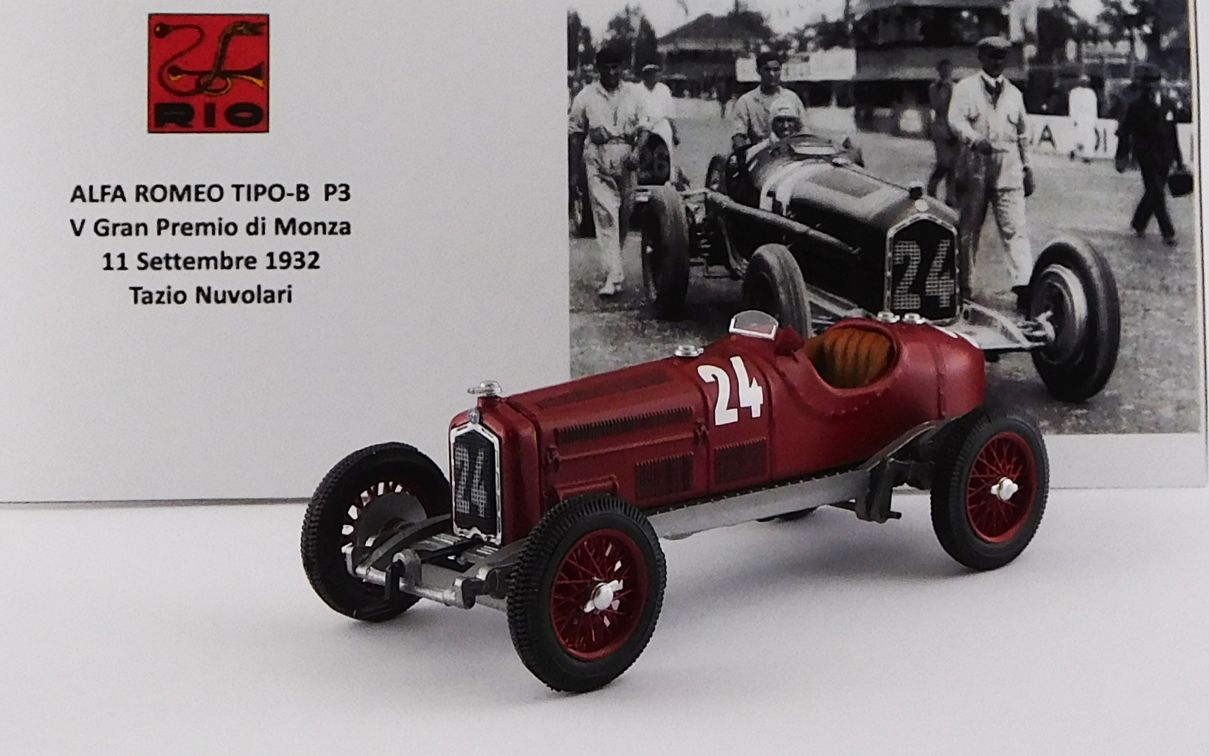 RIO 1/43 アルファロメオ P3 V Gran Premio di Monza 1932 #24 Tazio Nuvolari