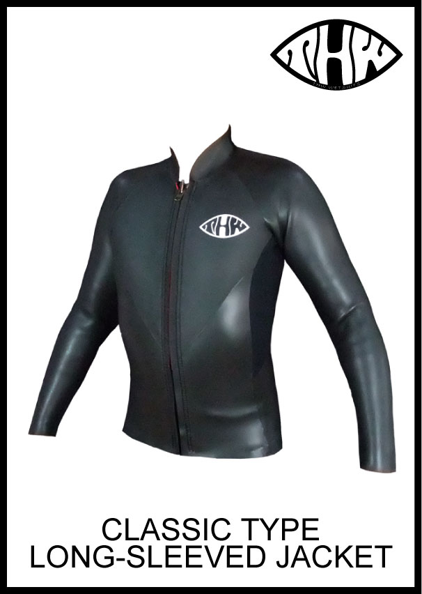 【送料無料】 thw wetsuits　【フロントジップジャケット】長袖タッパー　【クラシック　ウェットスーツ】