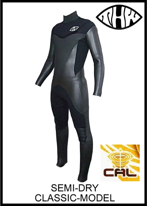 軽量伸縮起毛素材 カール仕様　【送料無料】 thw wetsuits 【セミドライ 5×3mm】クラシック/ウェットスーツ 　ノンファスナー 【 レディース有り】