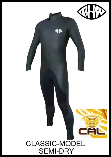 軽量伸縮起毛素材 カール仕様　【送料無料】 thw wetsuits 【セミドライ5×3mm】クラシック/ウェットスーツ【インナーネック装備】 女性用有り